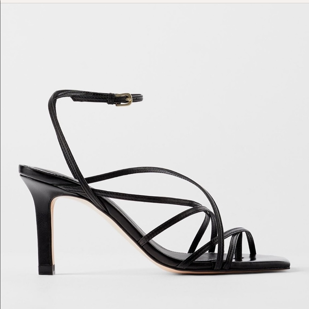 ❌SOLD❌ Zara Strappy Square Toe Heel Sandals